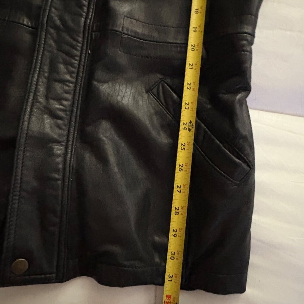 Georgetown Leather Design VTG 90s Black Mens Jacket Genuine Leather Coat M - Picture 15 of 15